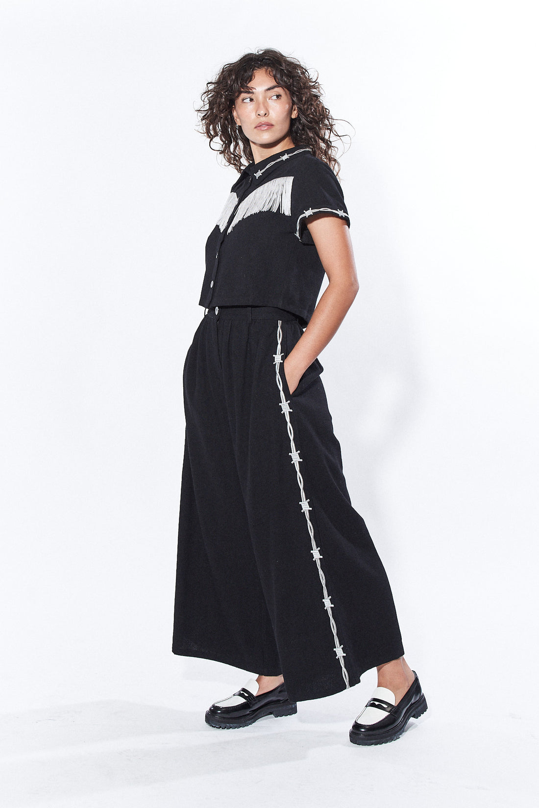 Pammy Linen Wide Leg Trousers