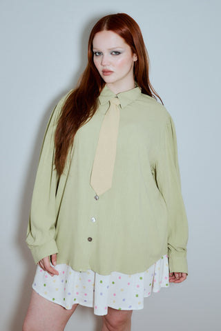 Business Man Blouse Soft Linen Lemon/Lime