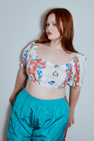 Wench Crop Top Soft Linen Fruity