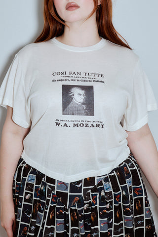 Mozart Wool Blend Tommy Tee White
