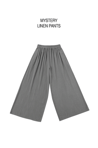 MYSTERY Soft Linen Elastic Waist Pants