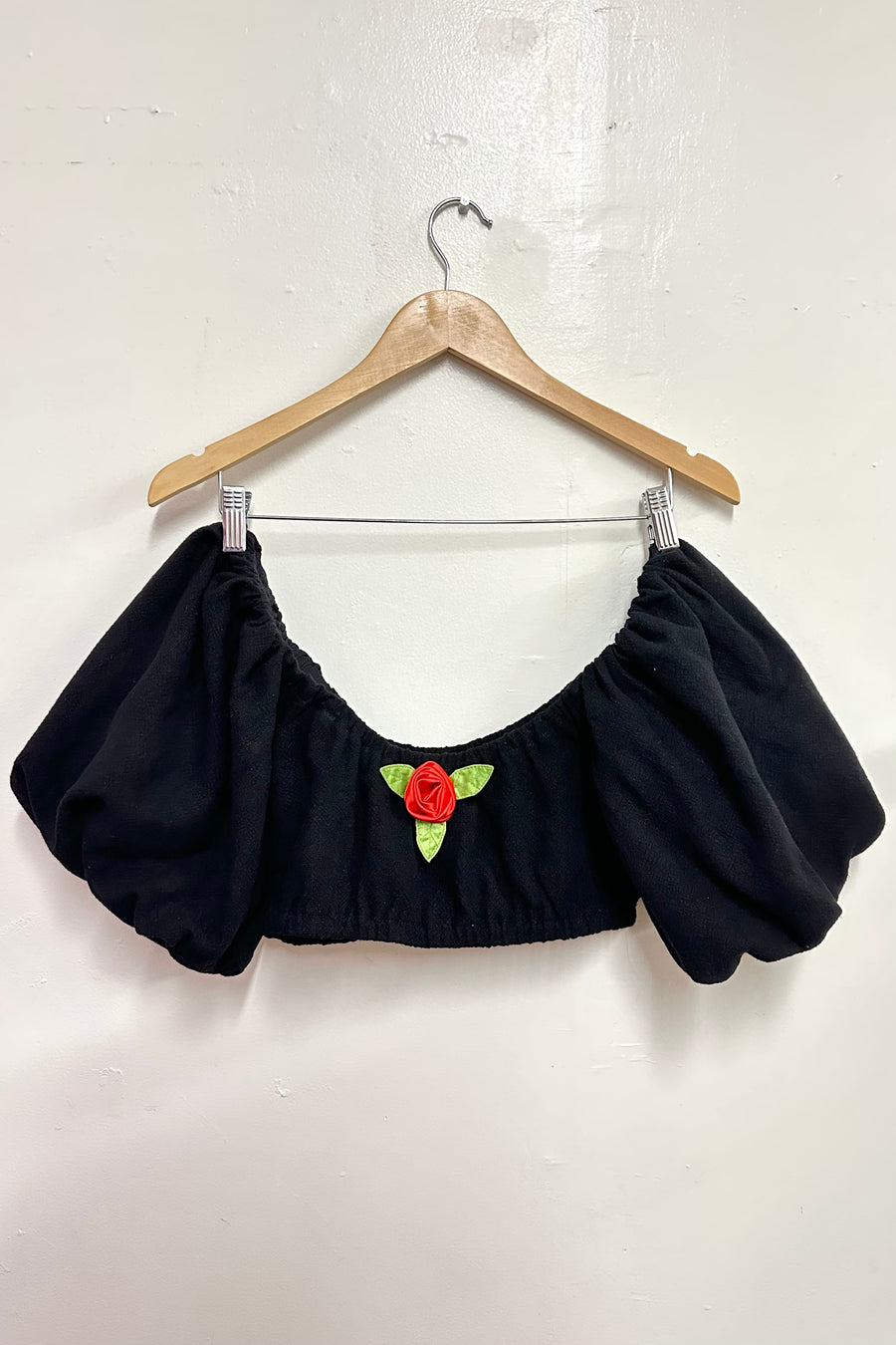 Black Linen Romance Blouse