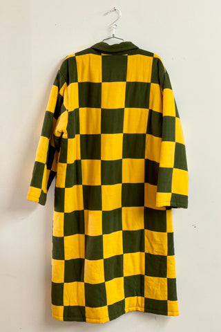 Scrap Yellow/Moss Chessboard Coat M/L