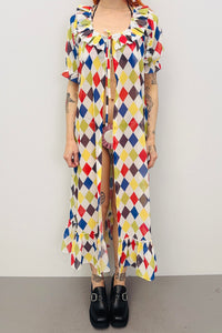 SAMPLE #336 - 2X Nightmare Stains Plunge Maxi Dress