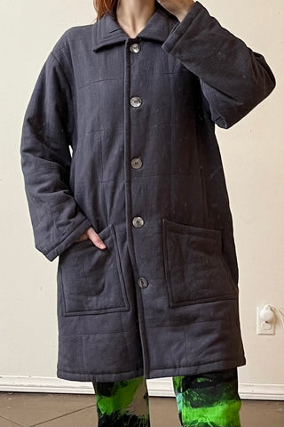 SAMPLE - S/M Charcoal Quilt Coat