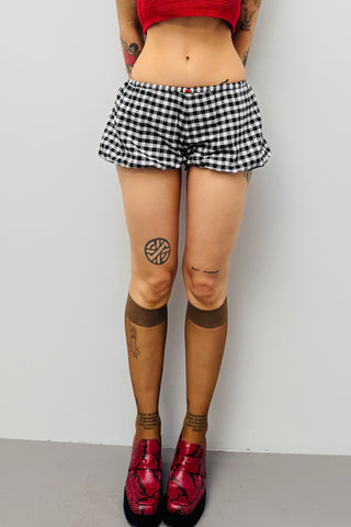 SAMPLE #565 - S Black Gingham Lowrise Bloomers