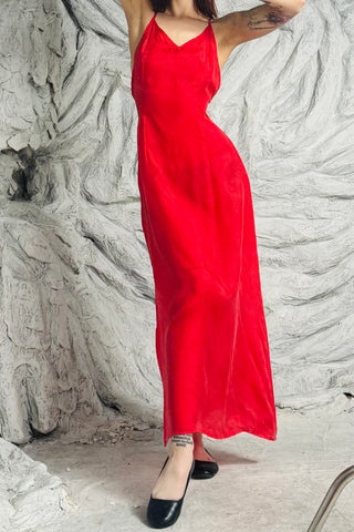 SAMPLE #98 - S Japanese Red Cupro Maxi