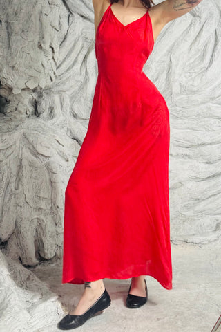 SAMPLE #98 - S Japanese Red Cupro Maxi