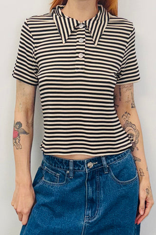 SAMPLE #372 - S/M Striped Collar Shirt