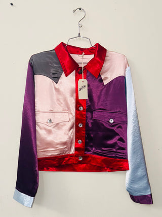 SAMPLE #378 - S Gem Tones Satin Jacket