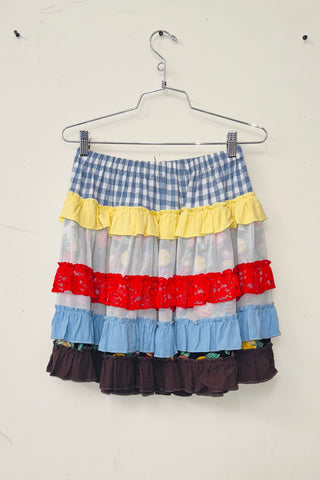 SAMPLE #411 - S Scrap Ruffle Skirt