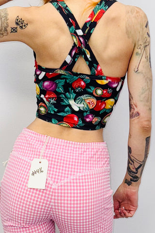 SAMPLE #421 - S Vegetable Medley Yoga Top