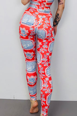 SAMPLE #434 - S Red Sexy Thong Leggings