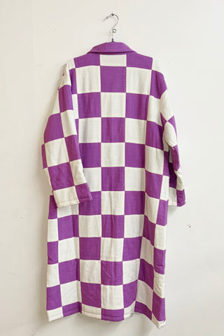 Scrap #9 Lilac/White Chessboard Coat M/L
