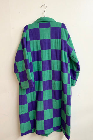 Scrap #10 Mint/Purple Chessboard Coat M/L