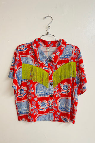 Scrap Linen Blouse #9 - M French Sex