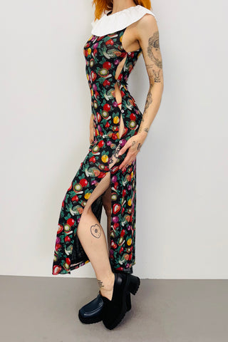 SAMPLE #451 - S Vegetable Melody Mesh Clown Maxi
