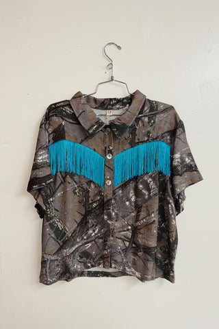 Scrap Linen Blouse #24 - XL Camo