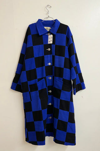 Scrap #29 Blue/Black Chessboard Coat XL/1X
