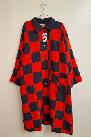 Scrap #31 Red/Charcoal Chessboard Coat XL/1X