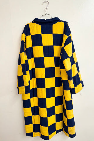 Scrap #34 Navy/Yellow Chessboard Coat XL/1X
