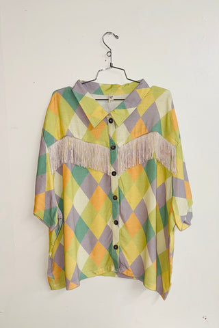 Scrap Linen Blouse #33 - 3X Diamond