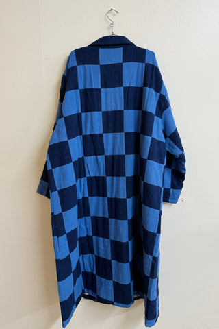 Scrap #39 Navy/Blue Chessboard Coat 2X/3X