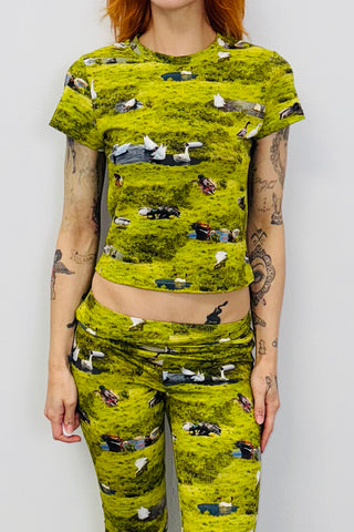 SAMPLE #463 - S Ducks Stretchy Top