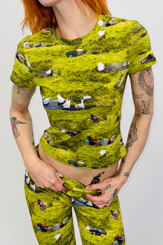 SAMPLE #463 - S Ducks Stretchy Top