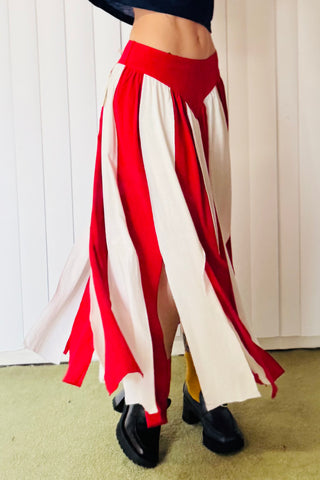 SAMPLE #637 - S Striped Cheer Carwash Skirt