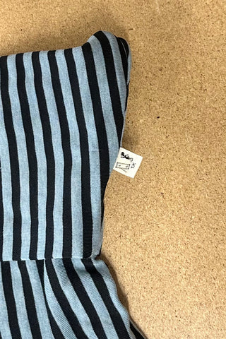 5 left - Striped Tencel Wool Foldover Lounge Pants Blue