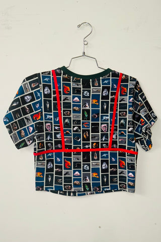 #20-23: Scrap Cotton Bikini Bod Tommy Tee - Cute Fish / Red