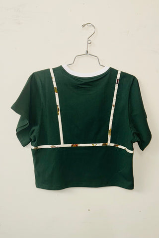 #11-12: S Scrap Cotton Bikini Bod Tommy Tee - Green / Worst Bugs