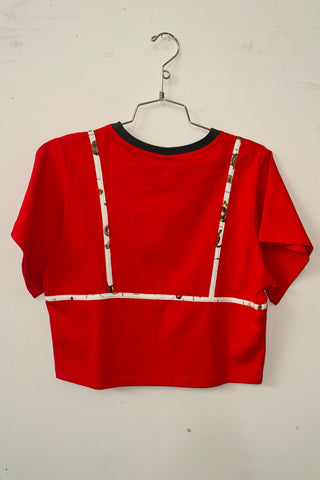 #3: S Scrap Cotton Bikini Bod Tommy Tee - Red / Worst Bugs