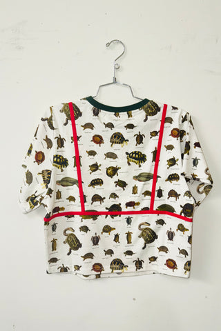 #31: L Scrap Cotton Bikini Bod Tommy Tee - Turtles / Red