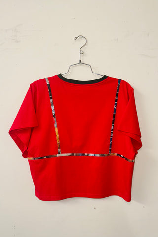 #4: 2X Scrap Cotton Bikini Bod Tommy Tee - Red / Nyc Trash