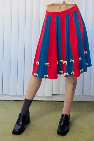 SAMPLE #5 - S Linen Striped Bow Skirt