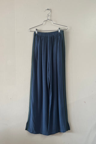 #42: M Scrap Sporty Lazy Pants Soft Linen - Midnight Blue / Forest Green