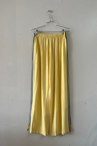 #12: L Scrap Sporty Lazy Pants Soft Linen - Yellow / Midnight Blue
