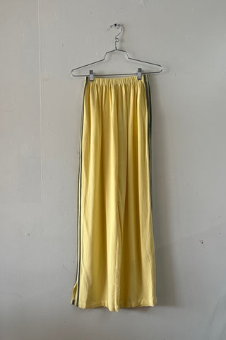 #8: XS Scrap Sporty Lazy Pants Soft Linen - Yellow / Army Green