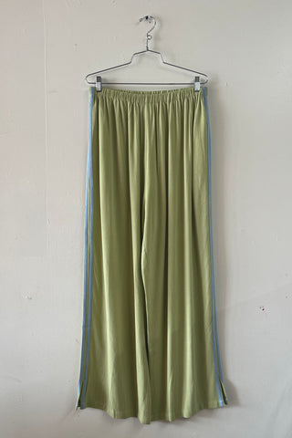 #18: XL Scrap Sporty Lazy Pants Soft Linen - Sage Green / Light Blue