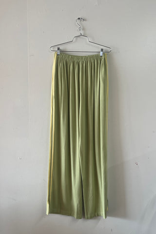 #17: L Scrap Sporty Lazy Pants Soft Linen - Sage Green / Yellow