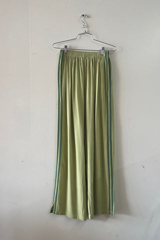 #15: S Scrap Sporty Lazy Pants Soft Linen - Sage Green / Mid Green