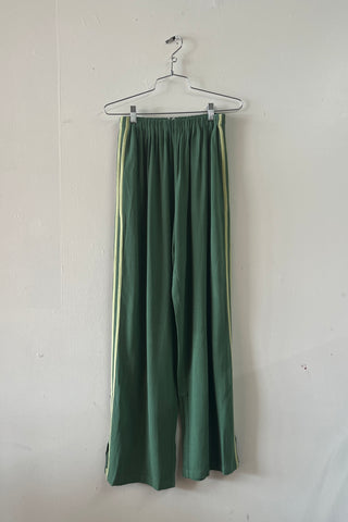 #20: S Scrap Sporty Lazy Pants Soft Linen - Mid Green / Sage Green