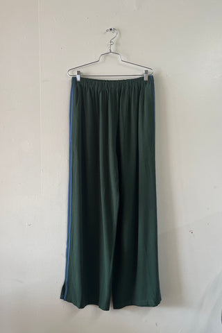 #32: XL Scrap Sporty Lazy Pants Soft Linen - Forest Green / Midnight Blue