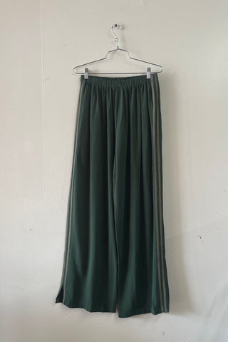 #31: L Scrap Sporty Lazy Pants Soft Linen - Forest Green / Army Green