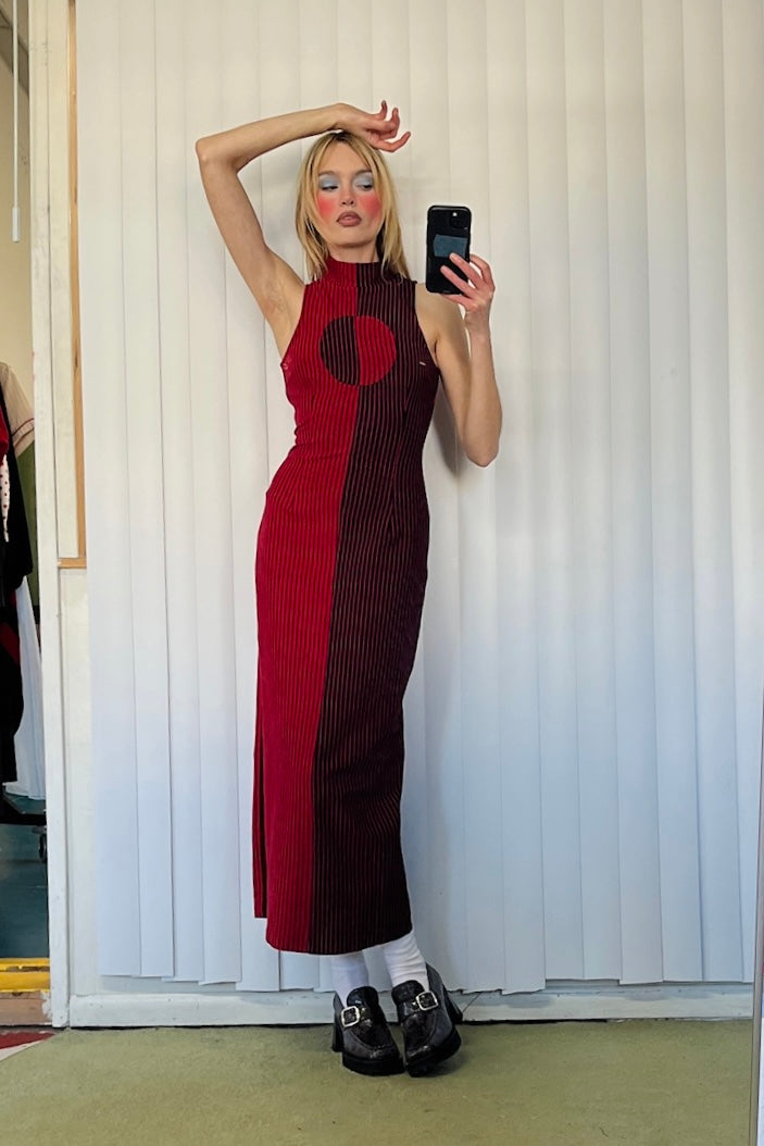 Blood Stripe Maxi Dress Fashion Brand Company Blood Stripe Maxi Dress Fashion Brand Company