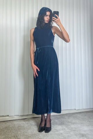 SAMPLE #59 - S Velvet Dune Dress - Teal