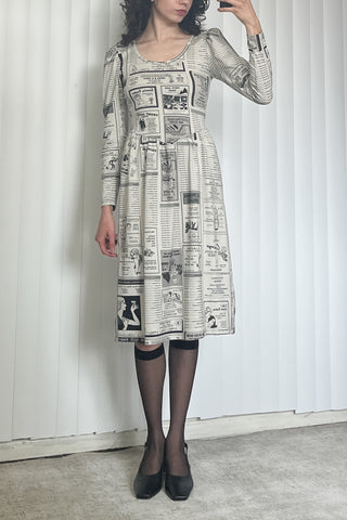 SAMPLE #49 - S Stretchy Long Sleeve Dress - White Pages