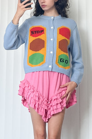 SAMPLE #74 - S Traffic Light Cardigan - Blue